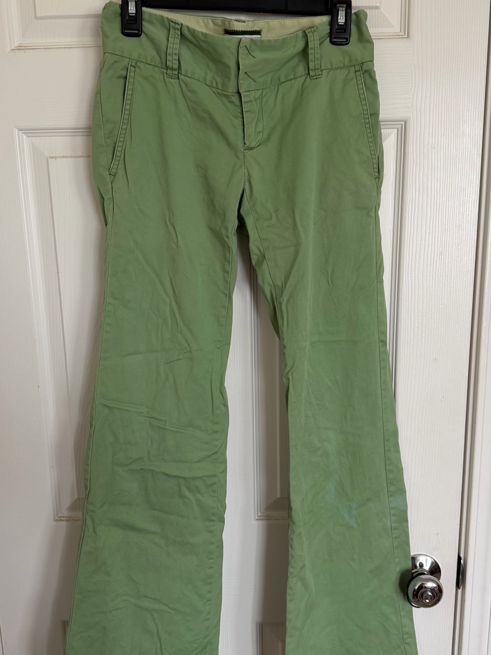 American eagle outfitters vintage low rise green flare trousers
